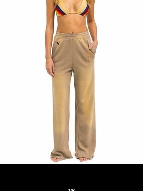 AVIATOR NATION BOLT STITCH WIDE LEG POCKET SWEATPANT